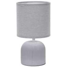 ONLI - Lampa stołowa SHELLY 1xE27/22W/230V szara 28 cm