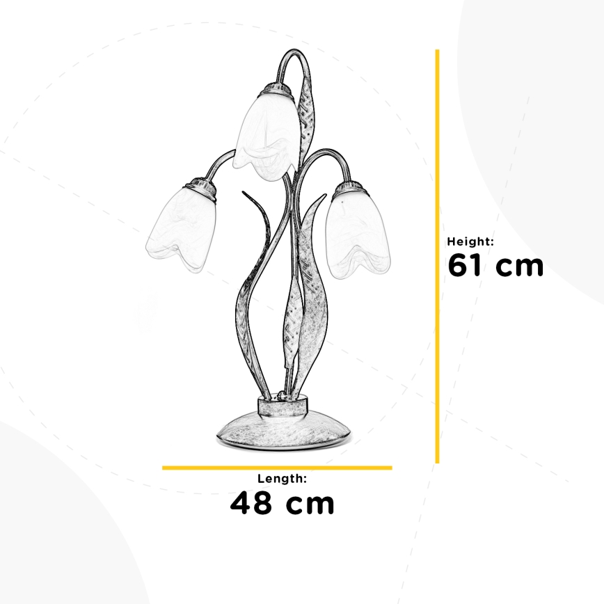 ONLI - Lampa stołowa SONIA 3xE14/6W/230V