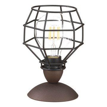 ONLI - Lampa stołowa SPIDER 1xE27/15W/230V 23 cm czarny/brązowy