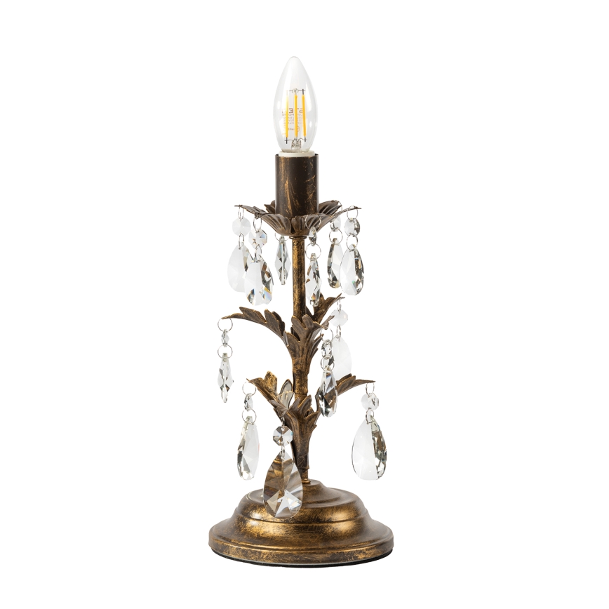 ONLI - Lampa stołowa TERESA 1xE14/6W/230V brąz