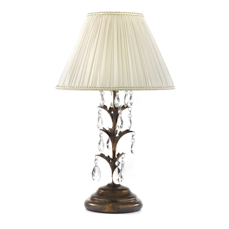 ONLI - Lampa stołowa TERESA 1xE27/22W/230V brąz 58 cm