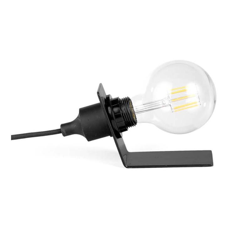 ONLI - Lampa stołowa WIRE 1xE27/15W/230V 10 cm czarny