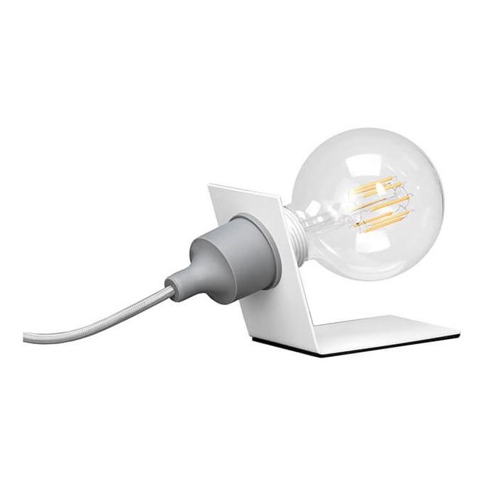 ONLI - Lampa stołowa WIRE 1xE27/15W/230V 10 cm szary/biały