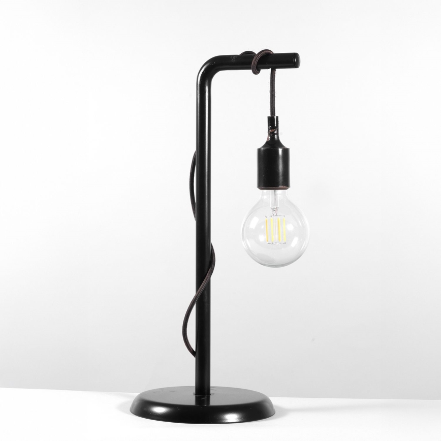 ONLI - Lampa stołowa WIRE 1xE27/15W/230V 50 cm czarny