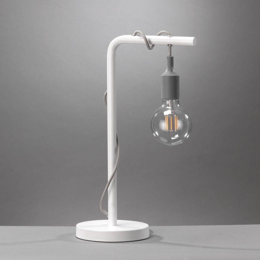 ONLI - Lampa stołowa WIRE 1xE27/15W/230V 50 cm szary/biały