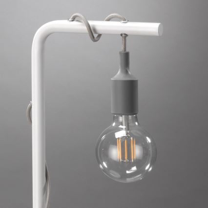 ONLI - Lampa stołowa WIRE 1xE27/15W/230V 50 cm szary/biały