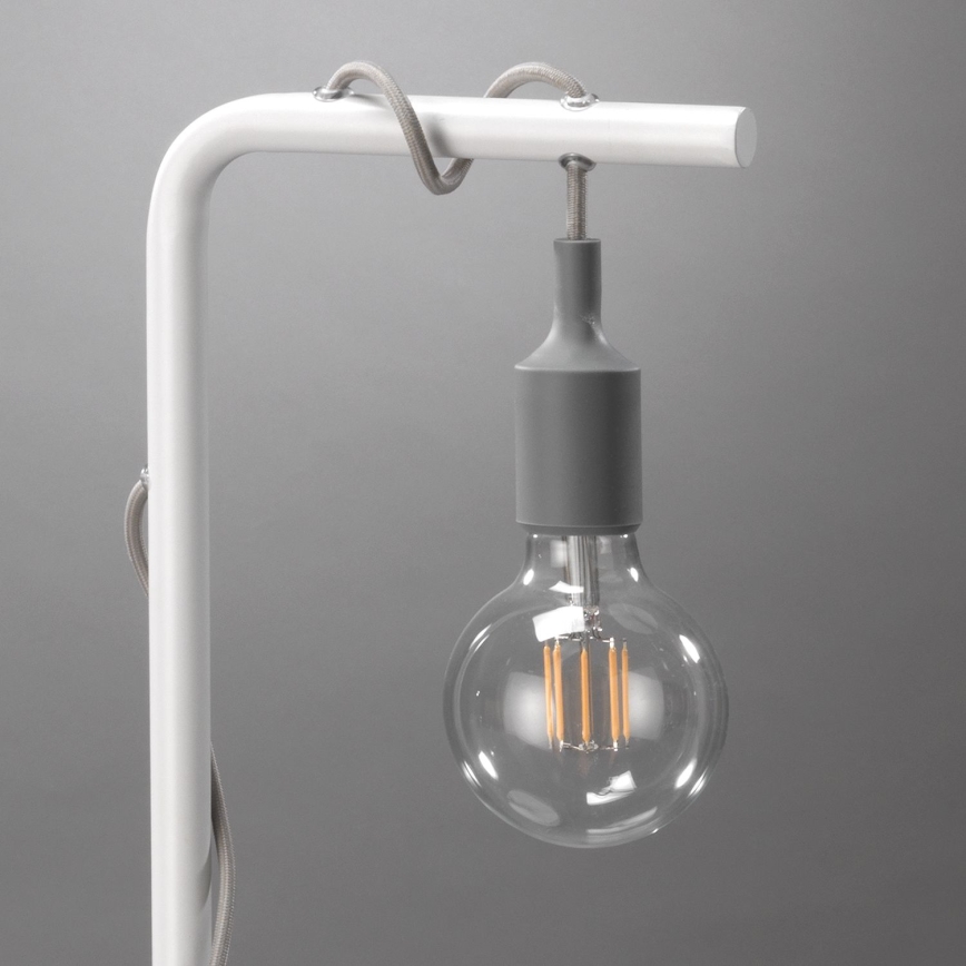 ONLI - Lampa stołowa WIRE 1xE27/15W/230V 50 cm szary/biały