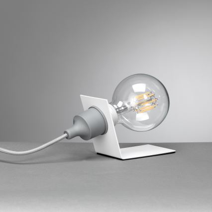 ONLI - Lampa stołowa WIRE 1xE27/15W/230V 9 cm szary/biały