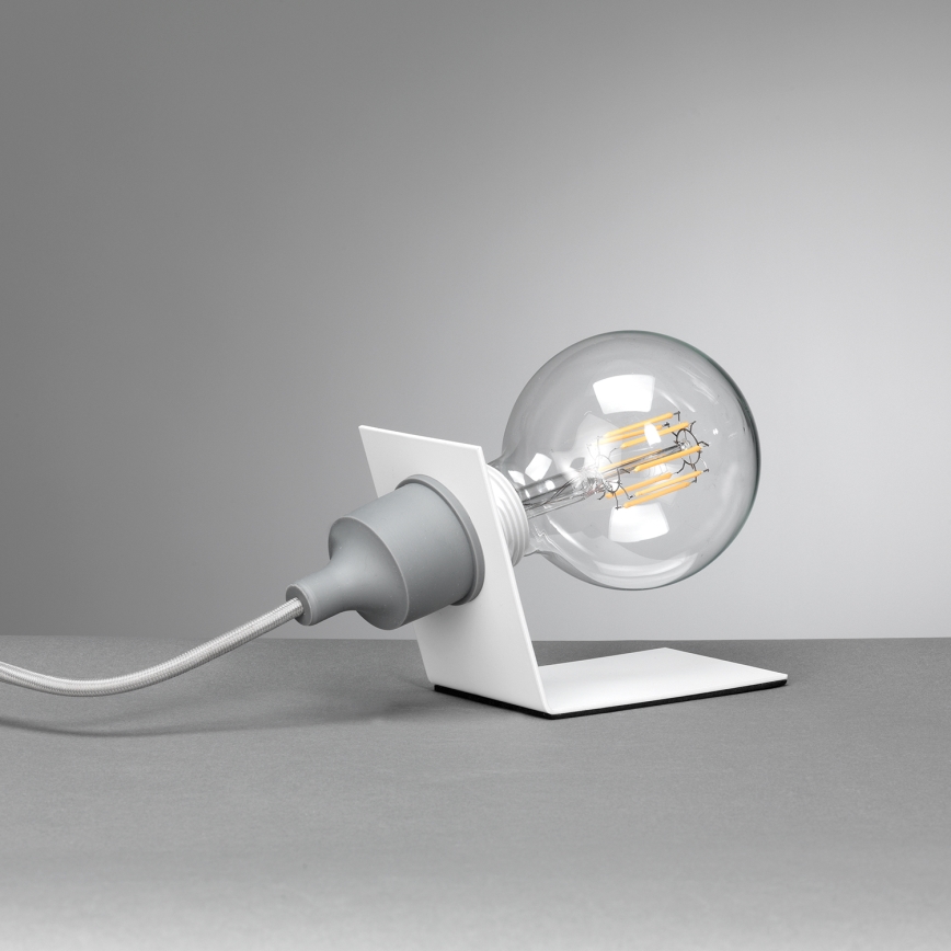 ONLI - Lampa stołowa WIRE 1xE27/15W/230V 9 cm szary/biały