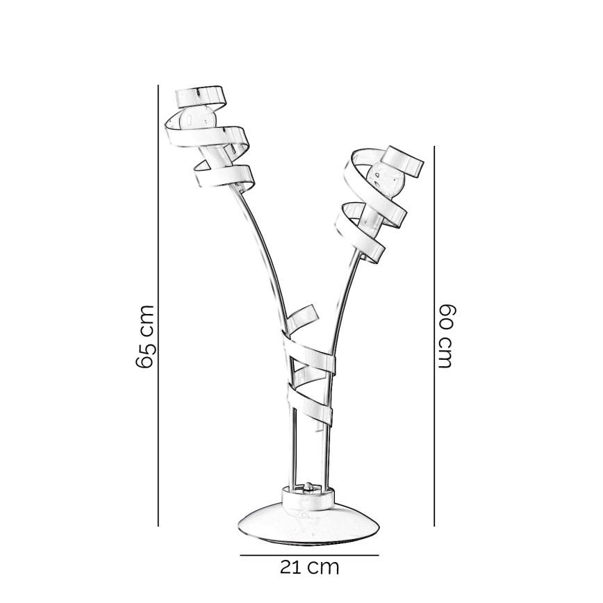 ONLI - Lampa stołowa ZOE 2xE14/6W/230V 65 cm biały