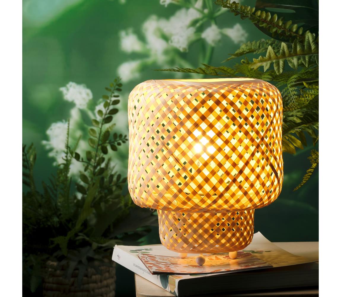 ONLI - Lampa stołowa BAMBOO 1xE27/22W/230V bambus