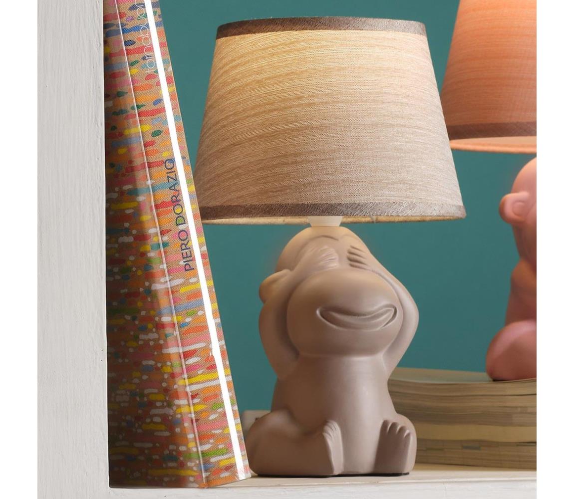 ONLI - Lampa stołowa MONKEY 1xE14/6W/230V brązowa