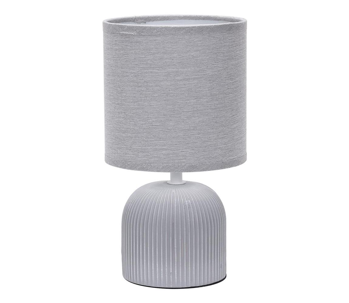 ONLI - Lampa stołowa SHELLY 1xE27/22W/230V szara 28 cm