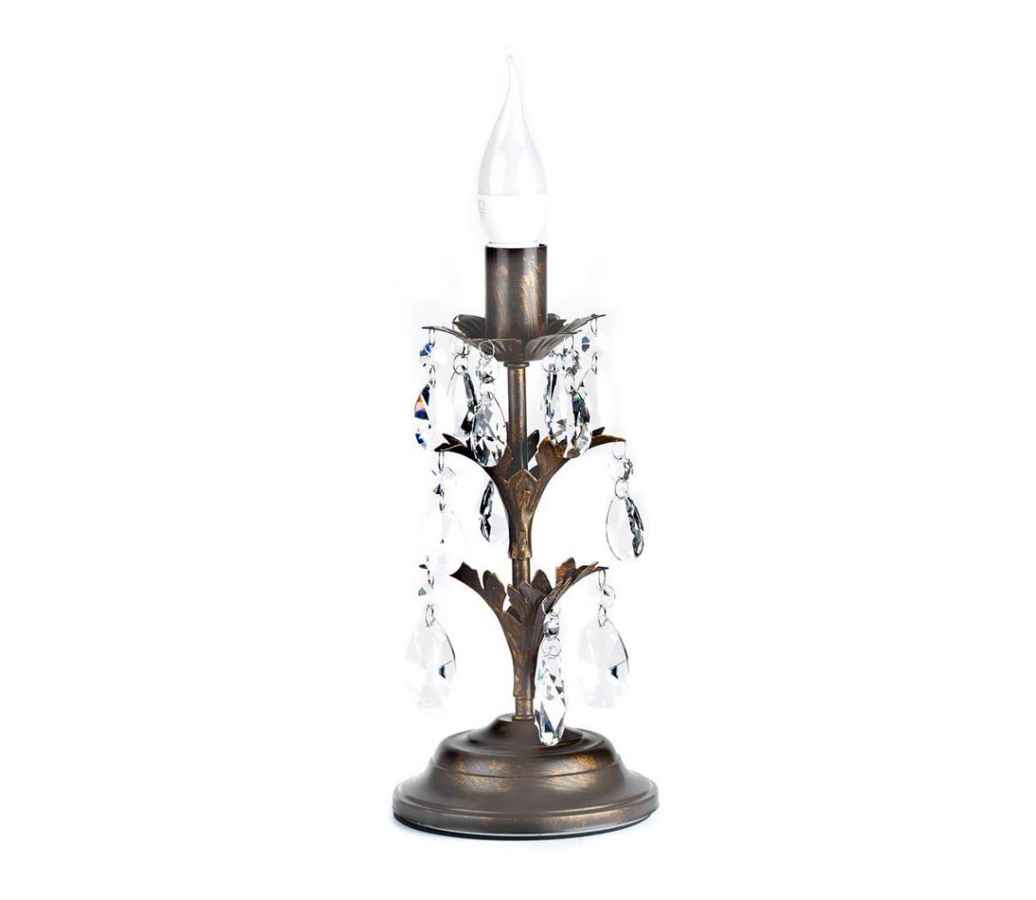 ONLI - Lampa stołowa TERESA 1xE14/6W/230V brąz
