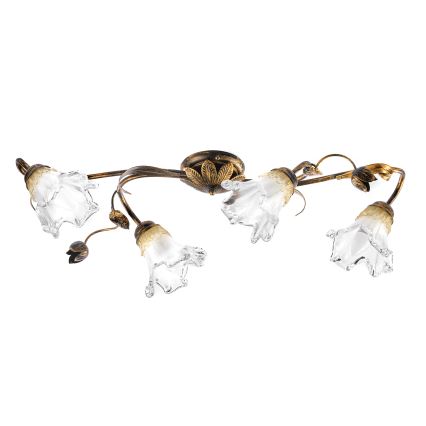 ONLI - Lampa sufitowa ARIANNA 4xE14/6W/230V brązowa