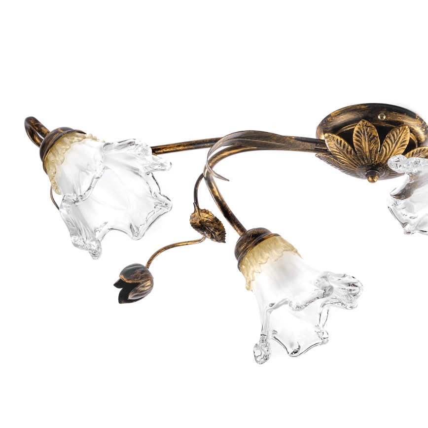 ONLI - Lampa sufitowa ARIANNA 4xE14/6W/230V brązowa