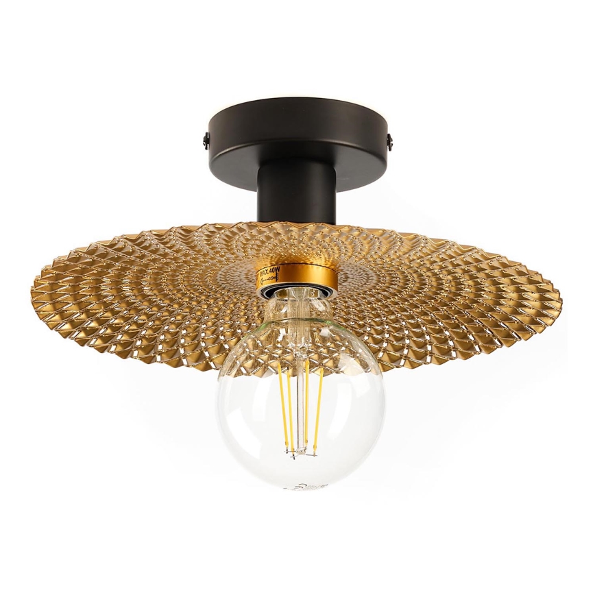 ONLI - Lampa sufitowa GOLDEN 1xE27/22W/230V śr. 28 cm złota/czarna