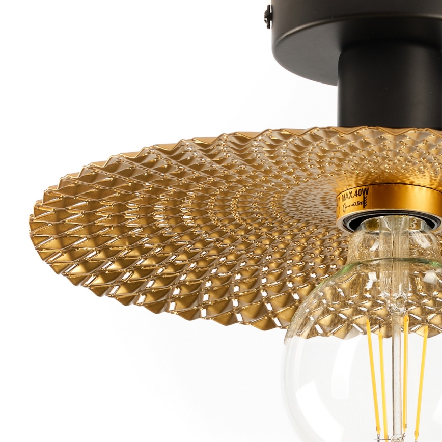 ONLI - Lampa sufitowa GOLDEN 1xE27/22W/230V śr. 28 cm złota/czarna