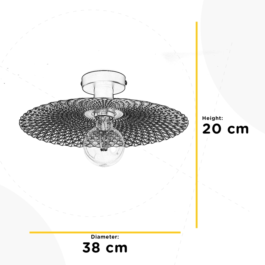 ONLI - Lampa sufitowa GOLDEN 1xE27/22W/230V śr. 38 cm złota/czarna