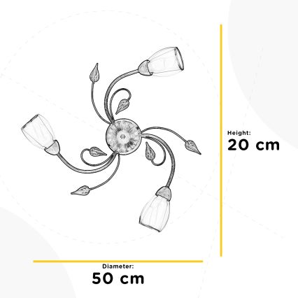 ONLI - Lampa sufitowa LILIANA 3xE14/6W/230V