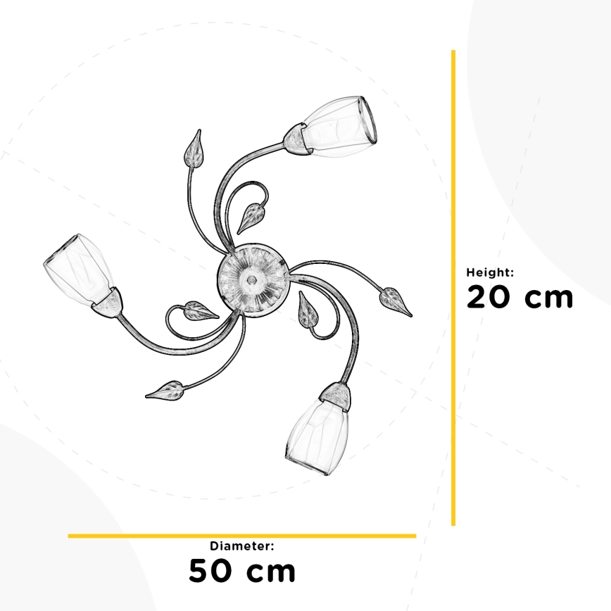 ONLI - Lampa sufitowa LILIANA 3xE14/6W/230V