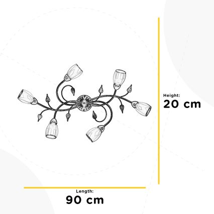 ONLI - Lampa sufitowa LILIANA 6xE14/6W/230V