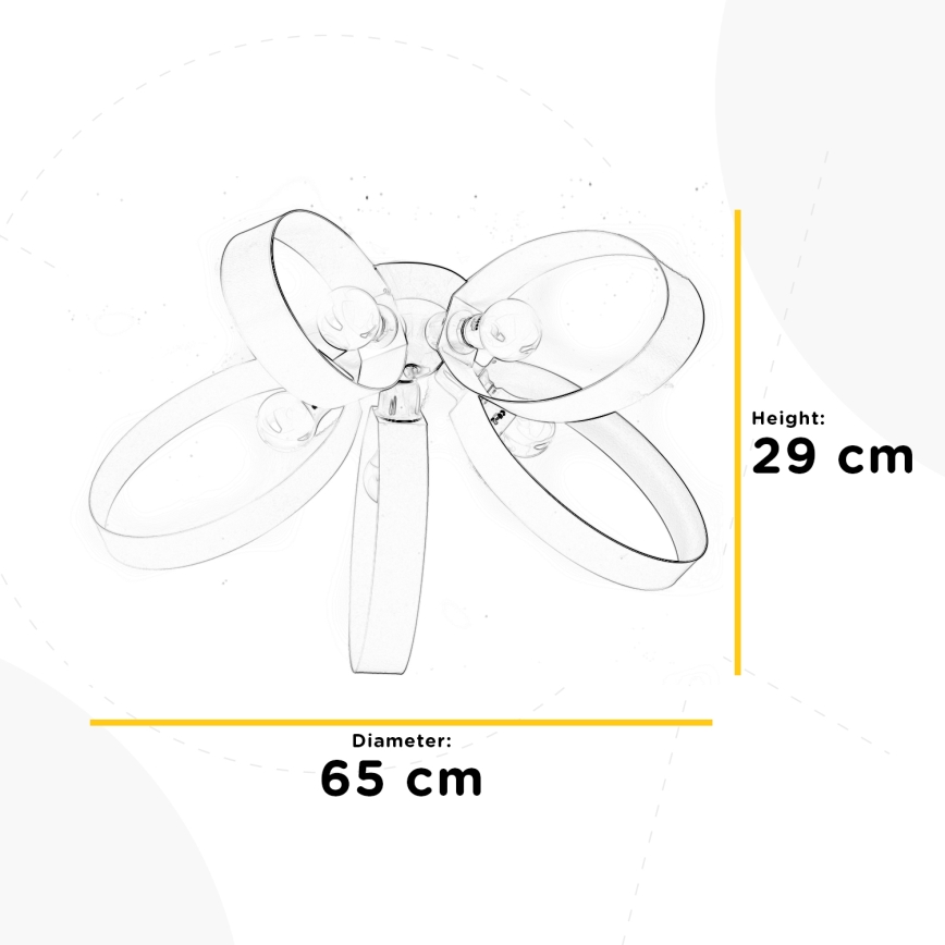 ONLI - Lampa sufitowa SERENA 5xE14/6W/230V biała