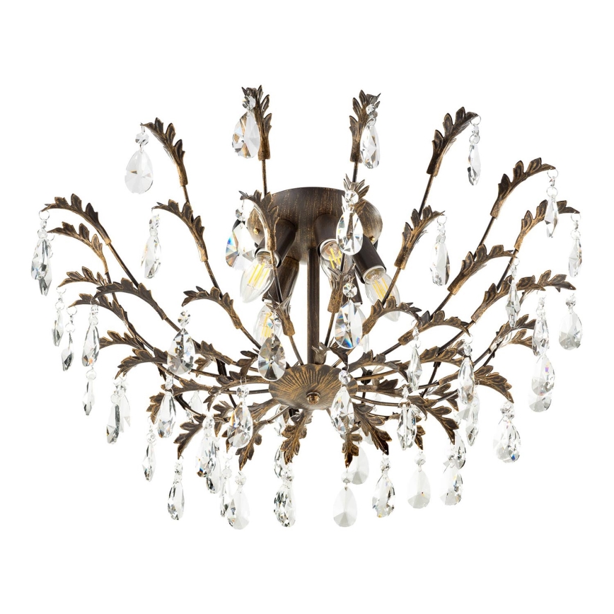 ONLI - Lampa sufitowa TERESA 5xE14/6W/230V brązowa