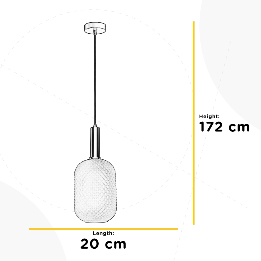 ONLI - Lampa wisząca na lince PIGNA 1xE27/15W/230V