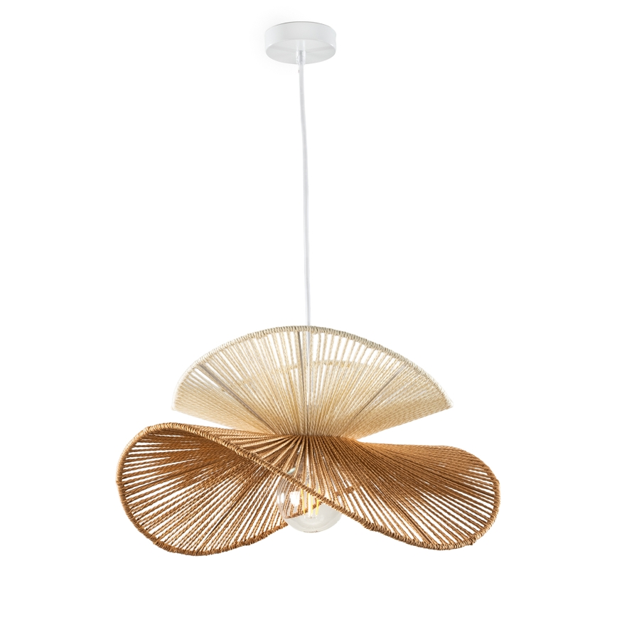ONLI - Lampa wisząca na lince RINGO 1xE27/15W/230V rafia