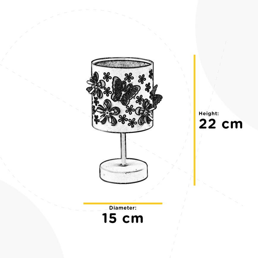 ONLI - Lampka dziecięca TITILLA 1xE14/6W/230V 22 cm fioletowa/biała