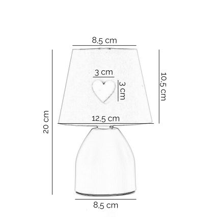 ONLI - Lampka dziecięca TITTA 1xE14/6W/230V 20 cm biała