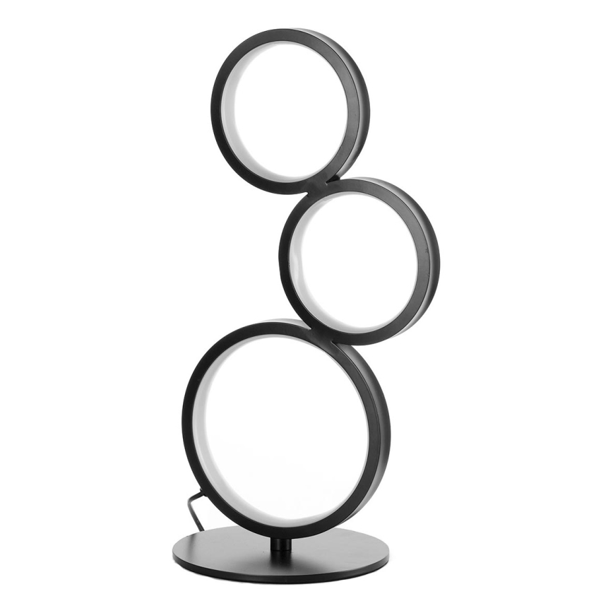 ONLI - Lampka stołowa LED RINGS LED/17W/230V 4000K 37 cm czarna
