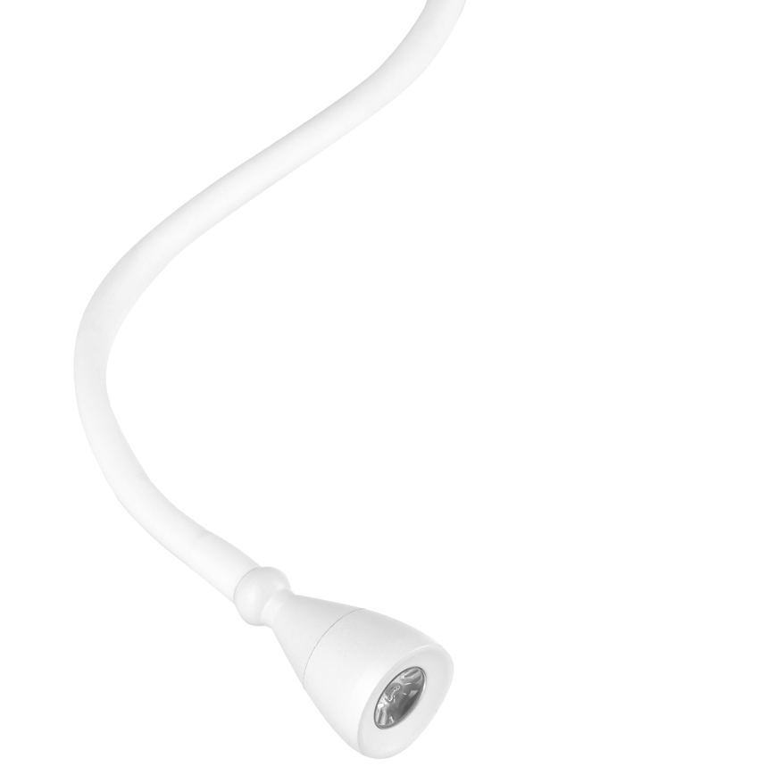 ONLI - LED Elastyczna lampka z półką i USB ładowaniem PLAK LED/1W/230V biała