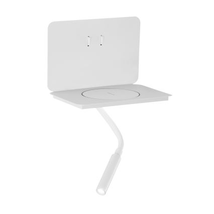ONLI - LED elastyczna lampka z półką WIK LED/6,5W/230V + LED/3W biała