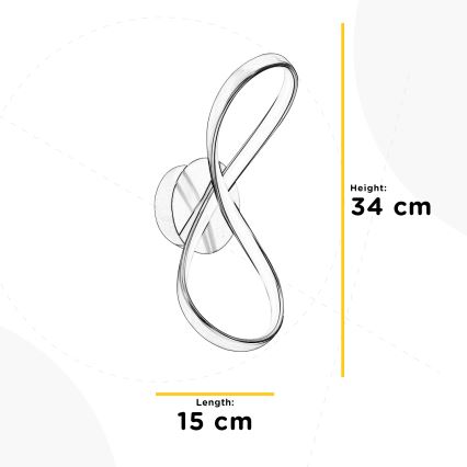 ONLI - LED Kinkiet INFINITY LED/15W/230V 4500K matowy chrom
