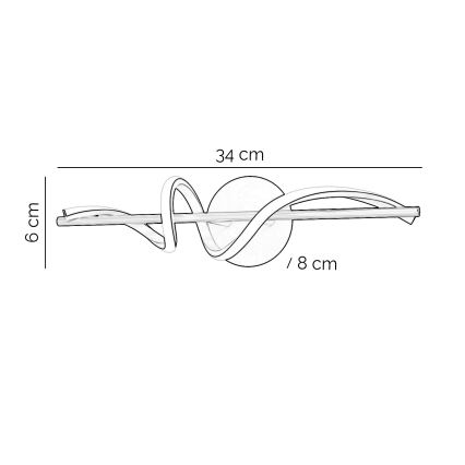 ONLI - LED Kinkiet TWIST LED/25W/230V 4000K czarny