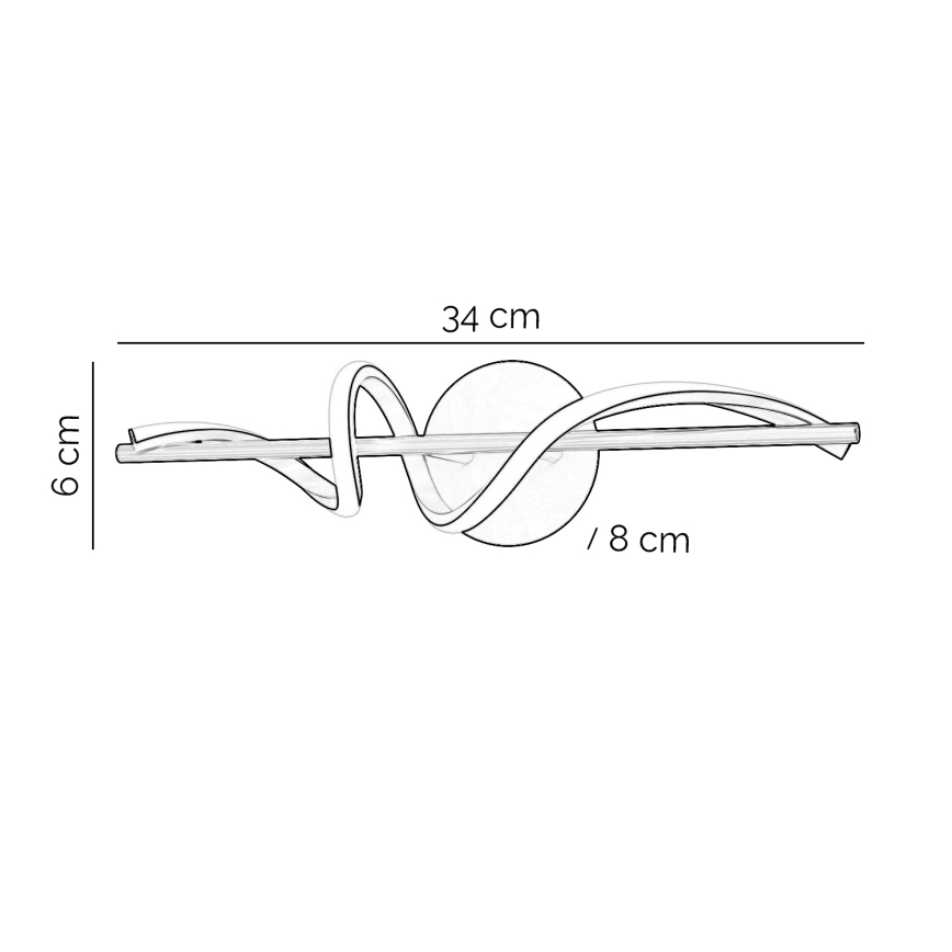 ONLI - LED Kinkiet TWIST LED/25W/230V 4000K czarny