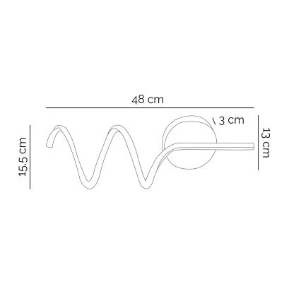 ONLI - LED Kinkiet TWIST LED/6W/230V 4000K czarny