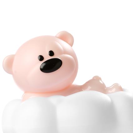 ONLI - LED ładowalna dziecięca lampka nocna NUVOLINA LED/2,5W/5V 300 mAh miś/różowy