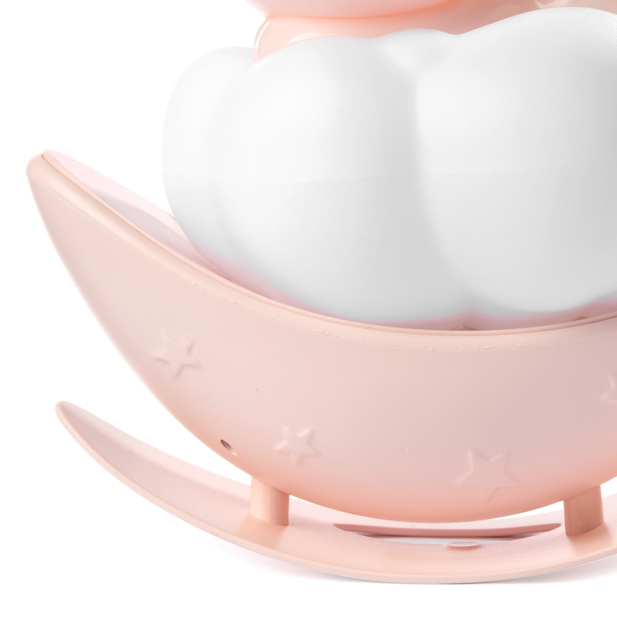 ONLI - LED ładowalna dziecięca lampka nocna NUVOLINA LED/2,5W/5V 300 mAh miś/różowy