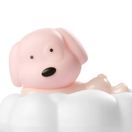 ONLI - LED Ładowalna dziecięca lampka nocna NUVOLINA LED/2,5W/5V 300 mAh pies/różowy