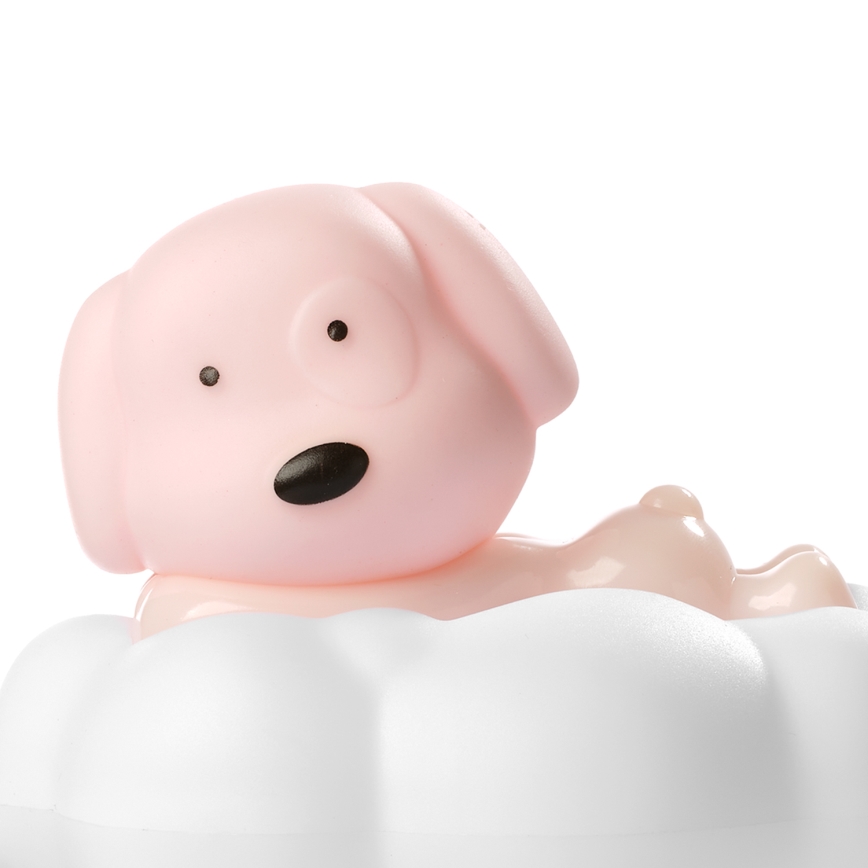 ONLI - LED Ładowalna dziecięca lampka nocna NUVOLINA LED/2,5W/5V 300 mAh pies/różowy