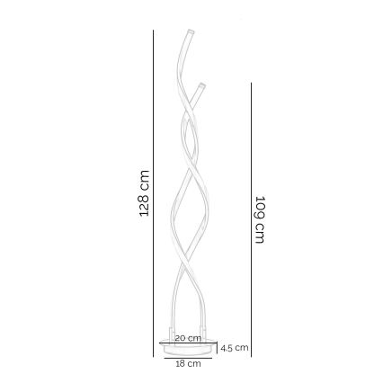 ONLI -  LED Lampa podłogowa DAFNE LED/38W/230V 4000K czarny