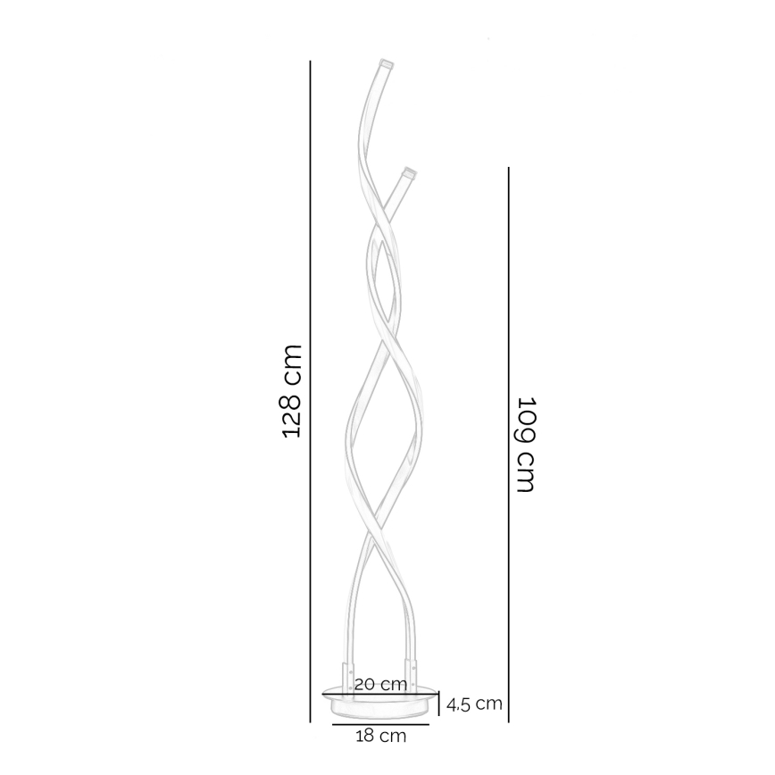 ONLI -  LED Lampa podłogowa DAFNE LED/38W/230V 4000K czarny