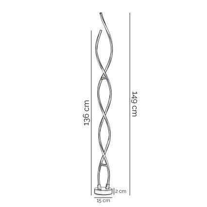ONLI - LED Lampa podłogowa DNA LED/24W/230V 4000K srebrny