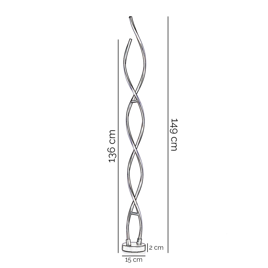 ONLI - LED Lampa podłogowa DNA LED/24W/230V 4000K srebrny