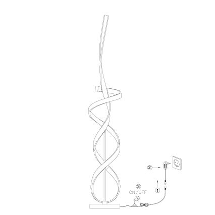 ONLI - LED Lampa podłogowa KIRA LED/31W/230V 4000K złota