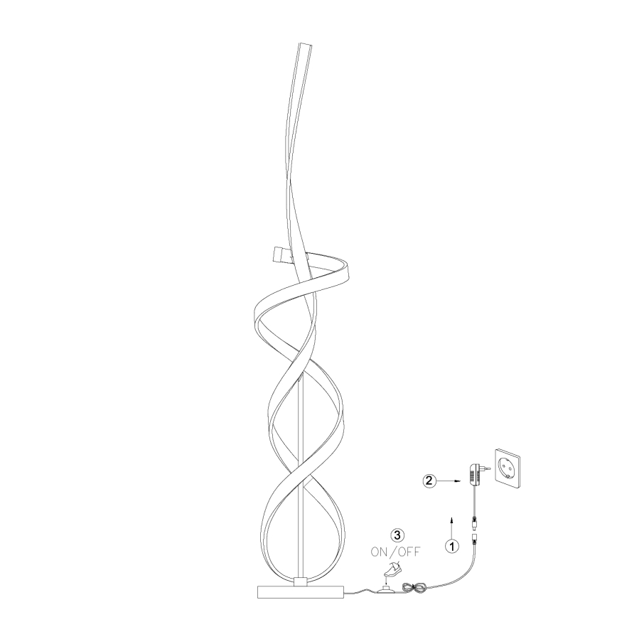 ONLI - LED Lampa podłogowa KIRA LED/31W/230V 4000K złota
