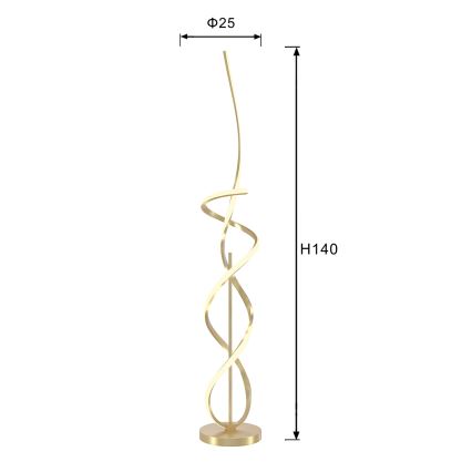 ONLI - LED Lampa podłogowa KIRA LED/31W/230V 4000K złota